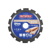 Faithfull TCT Circular Saw Blade Nail Cutting 184 x 30mm x 14T NEG