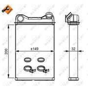 NRF Heater Matrix Core Heat Exchanger 54292