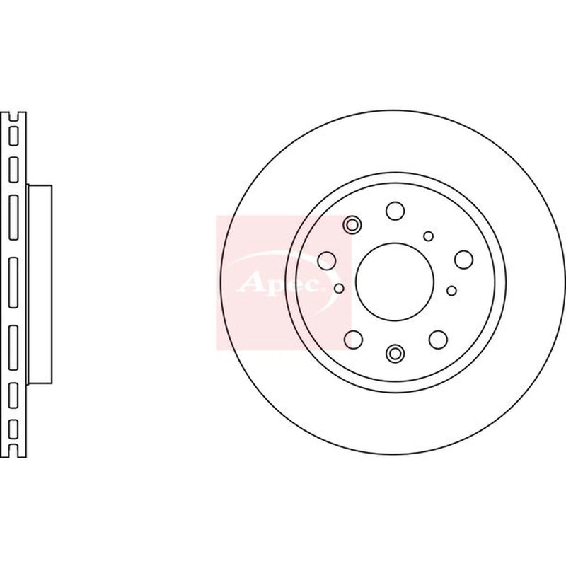 Apec 2 x Vented Front Brake Discs DSK2744