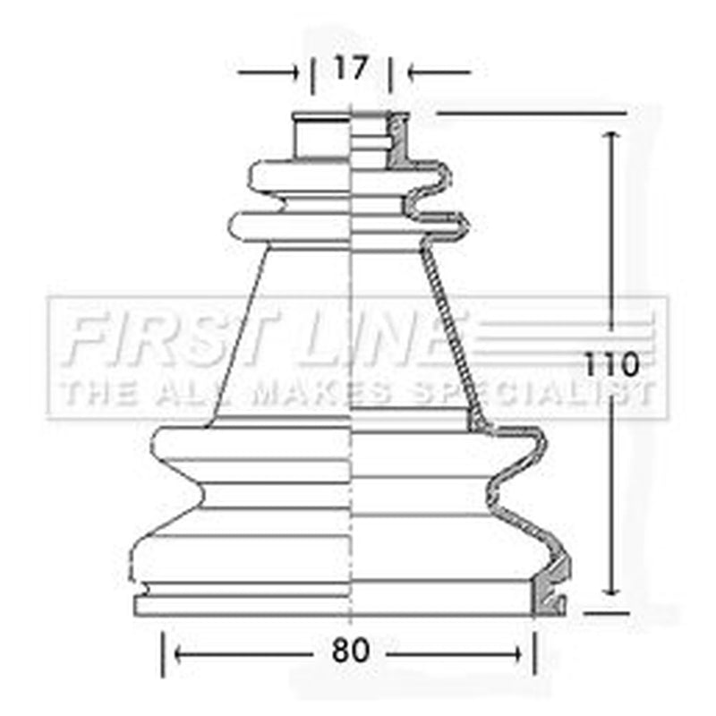 First Line Drive Shaft Bellow Kit Front Left FCB2502