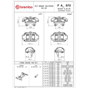 Brembo 2 x Brake Caliper Assembly Front FAG072