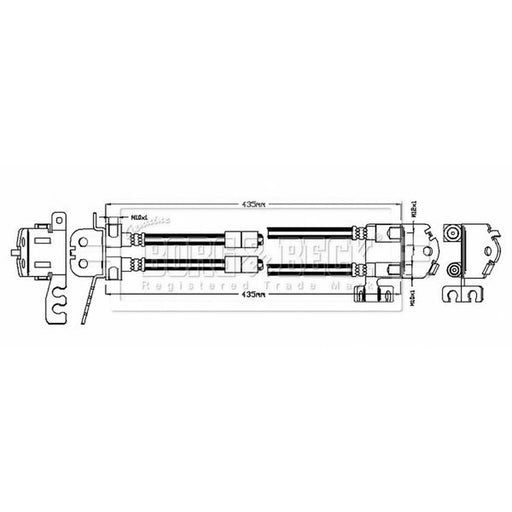 Borg & Beck Brake Hydraulic Hose Line Rear Lef BBH8773