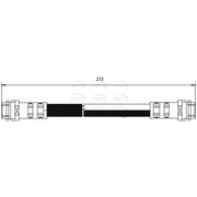 Apec Brake Hydraulic Hose Line Rear HOS3808