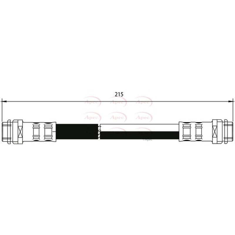Apec Brake Hydraulic Hose Line Rear HOS3808