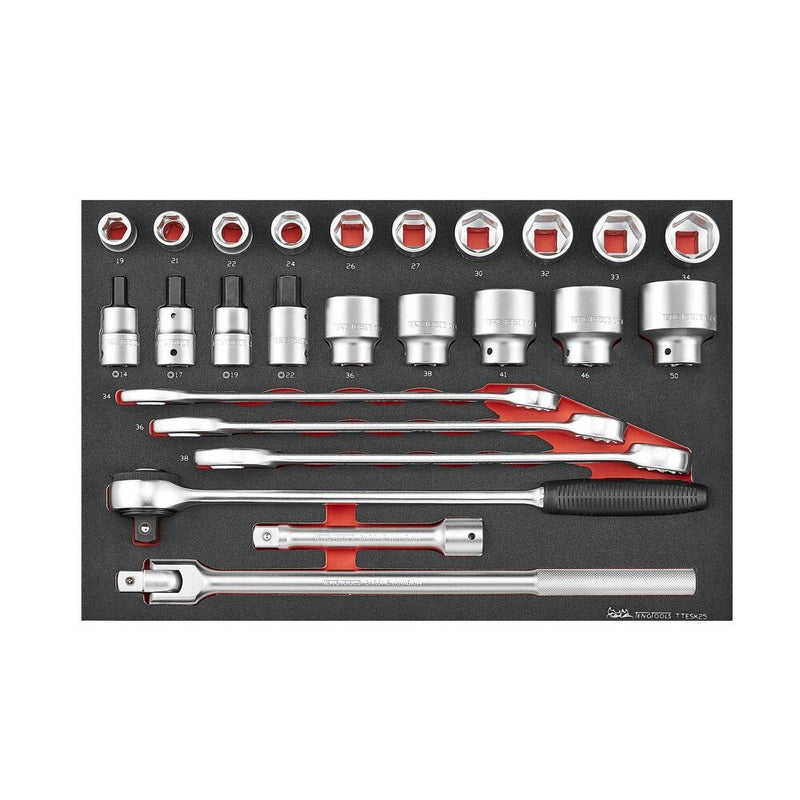 Teng Tools Sockets & Accessories Set FOAM4X4 25 Pieces