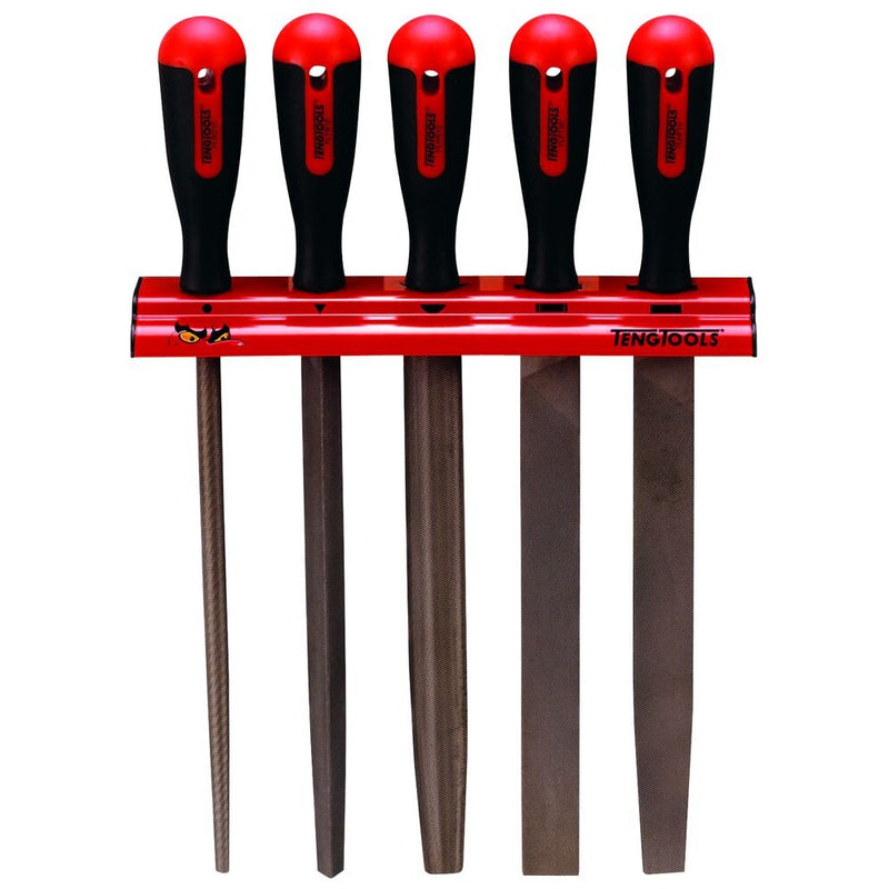Teng Tools Hand File Set Wall Rack 5 Pieces