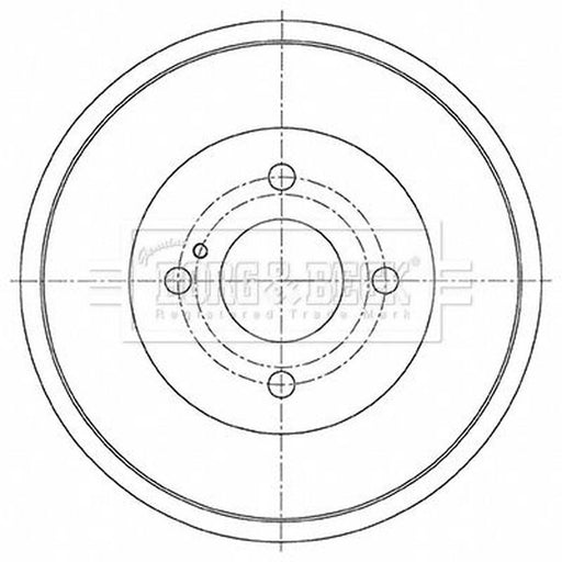 Borg & Beck Brake Drum Assembly Rear BBR7270