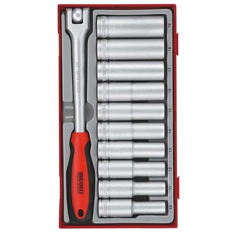 Teng Tools Socket Set 12pt TT1 1/2" Drive 11 Pieces