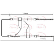 Apec Handbrake Cable Left Rear CAB1173