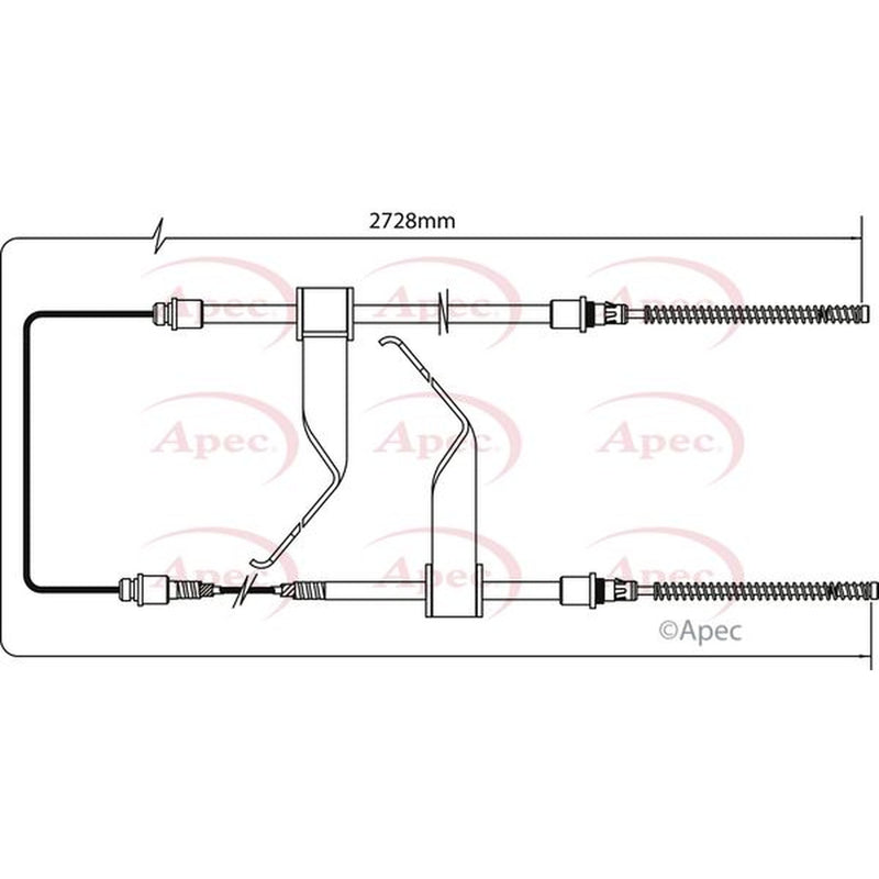 Apec Handbrake Cable Left Rear CAB1173