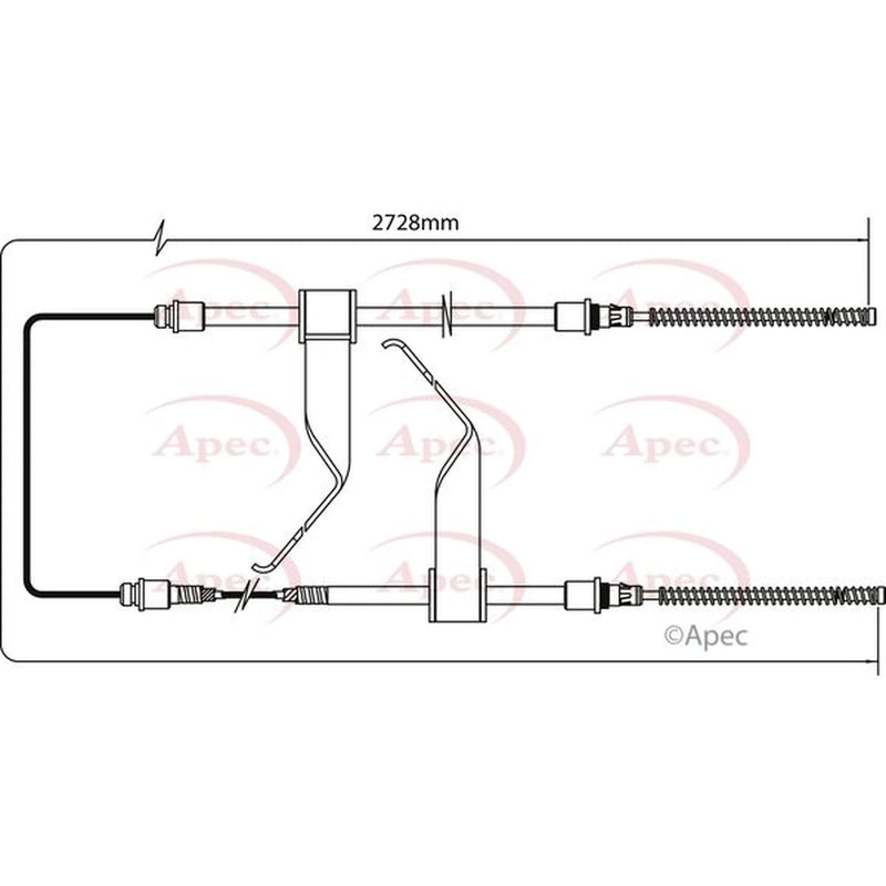 Apec Handbrake Cable Left Rear CAB1173