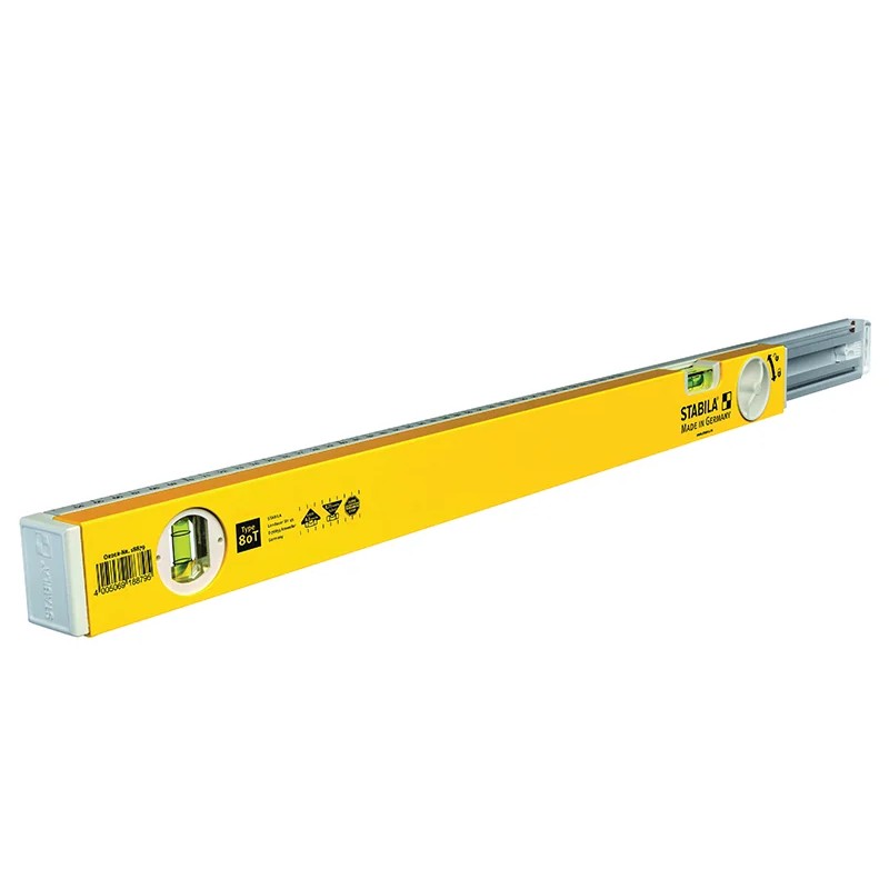 Stabila 80T Telescopic Spirit Level 2 Vials 80-127cm - 18880