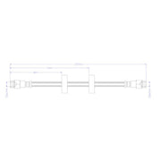 Juratek Brake Hydraulic Hose Line Rear JBH1665