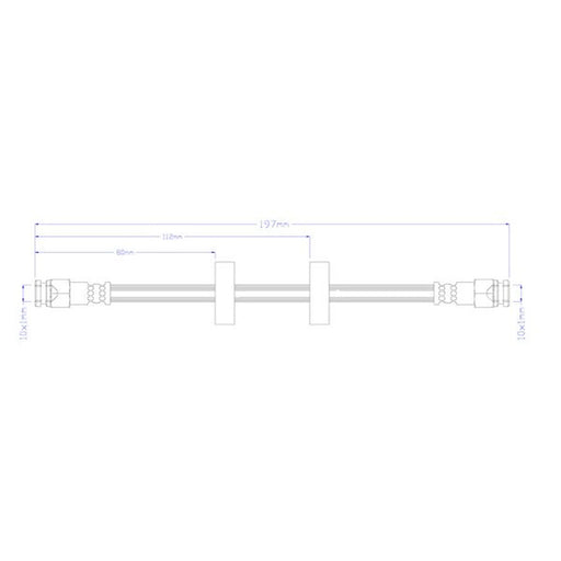 Juratek Brake Hydraulic Hose Line Rear JBH1665