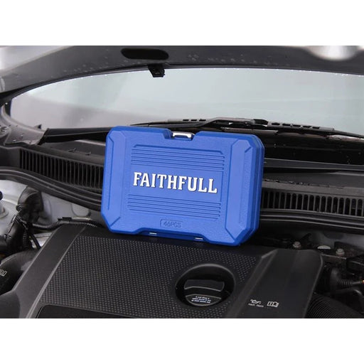 Faithfull 1/4in Drive Socket Set, 46 Piece - FAISOC1446MN