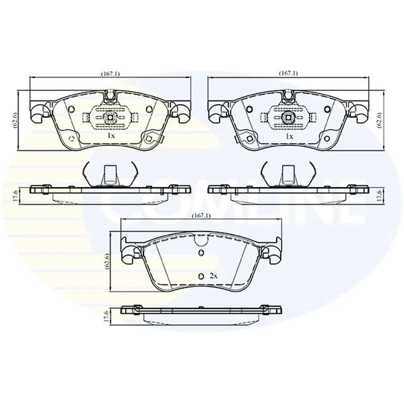 Comline 4 x Front Brake Pad Set CBP33416