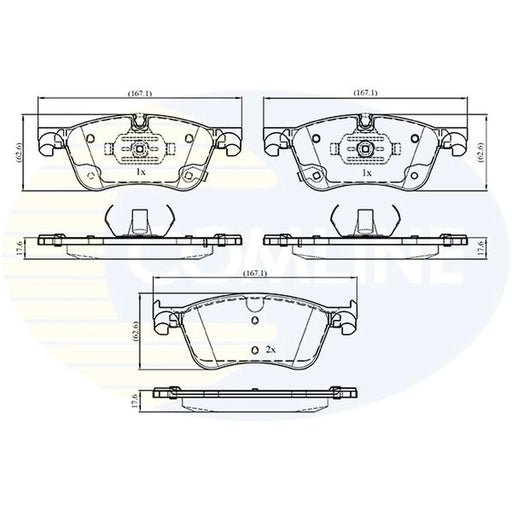 Comline 4 x Front Brake Pad Set CBP33416