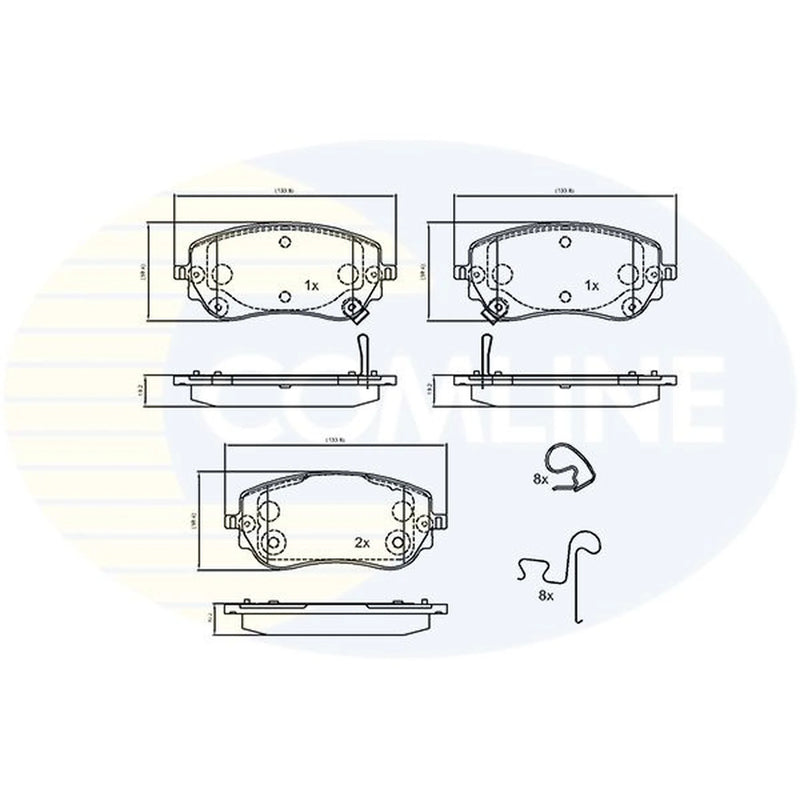 Comline 4 x Front Brake Pad Set CBP34028