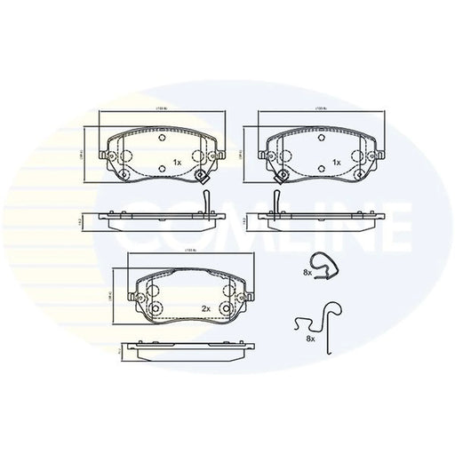 Comline 4 x Front Brake Pad Set CBP34028