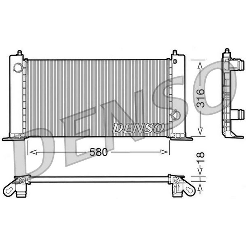 Denso Engine Radiator DRM09120