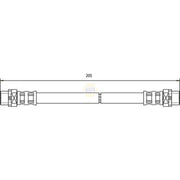 NAPA Brake Hydraulic Hose Line Rear NBH1143