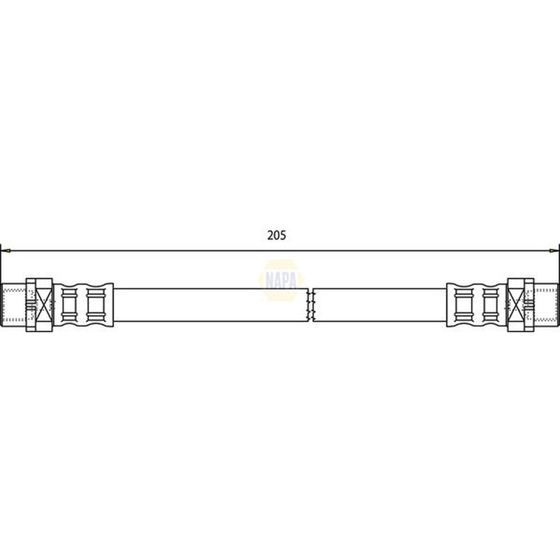NAPA Brake Hydraulic Hose Line Rear NBH1143