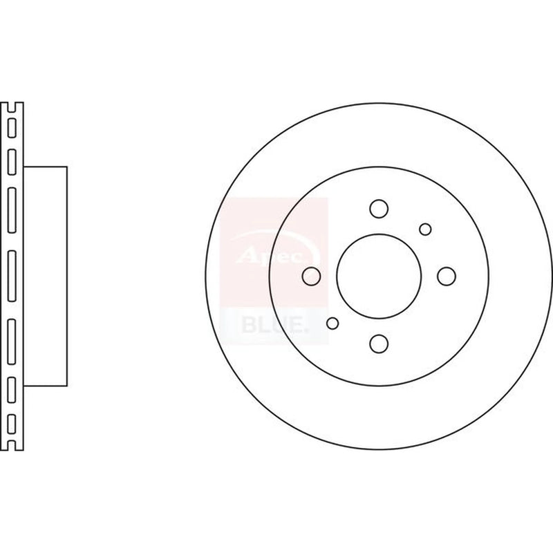 Apec 2 x Vented Front Brake Discs SDK6378