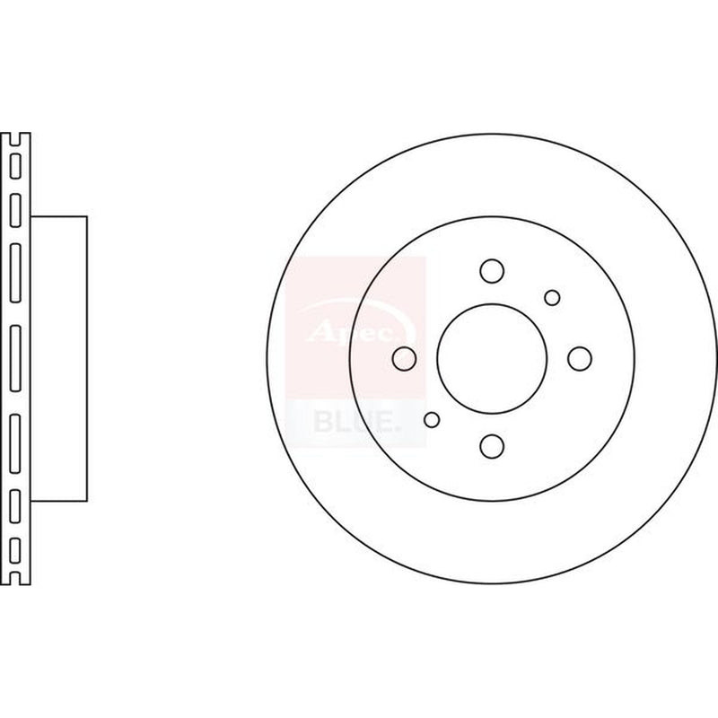 Apec 2 x Vented Front Brake Discs SDK6378