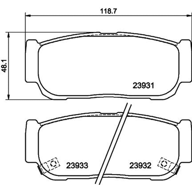 Mintex Rear Brake Pad Set MDB2338