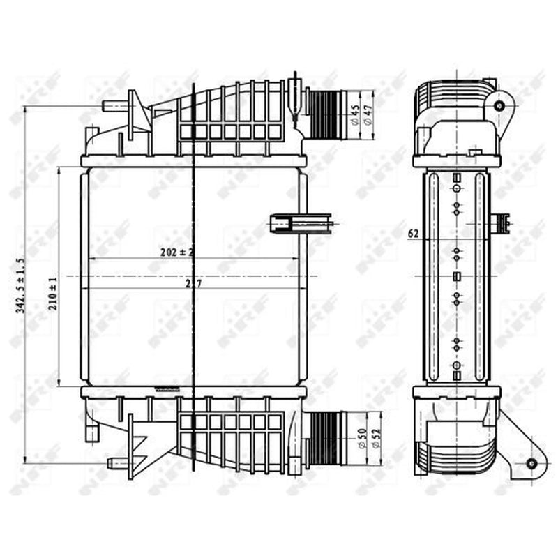 NRF Intercooler (Charge Air Cooler) 30866