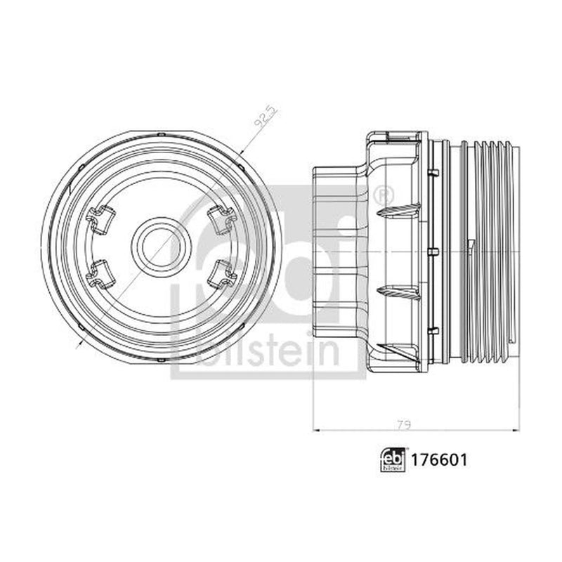 Febi Oil Filter Housing Cap 176601