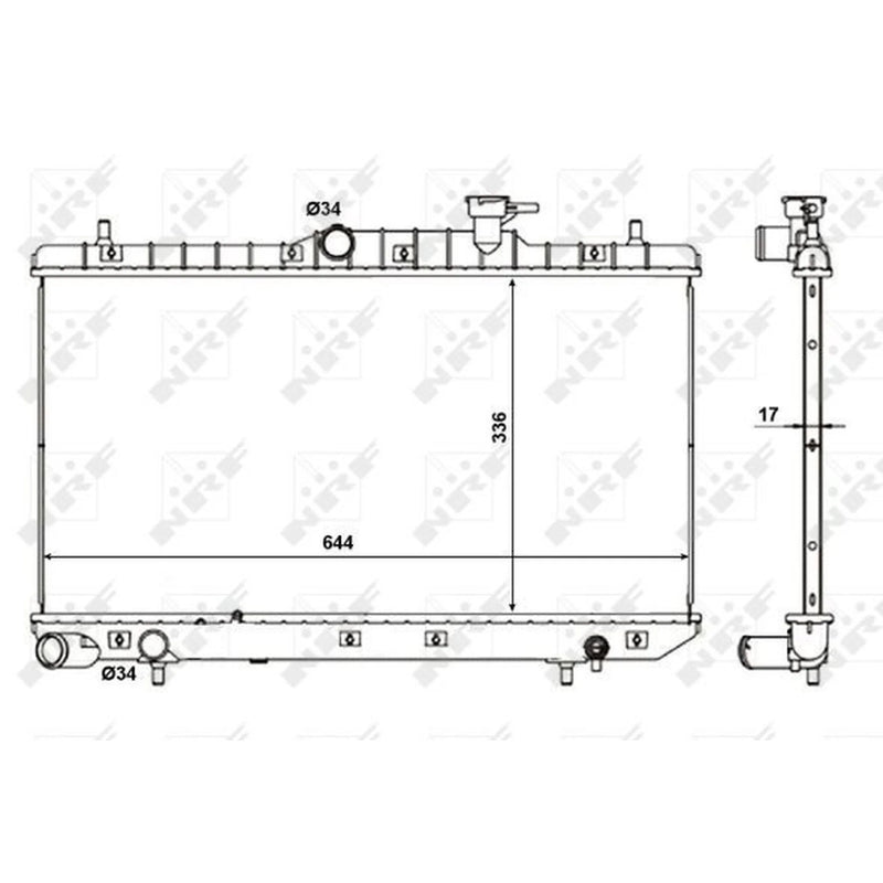 NRF Engine Radiator 56155