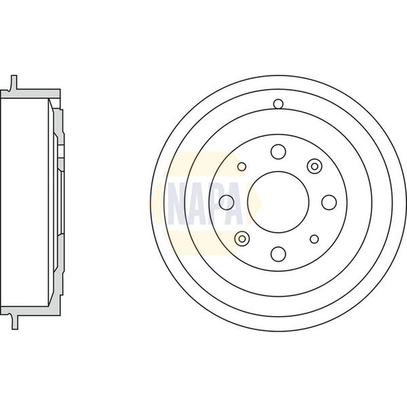 NAPA Brake Drum Assembly Rear NDR1006