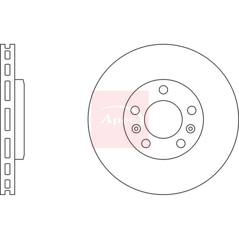 Apec 2 x Vented Front Brake Discs DSK3045