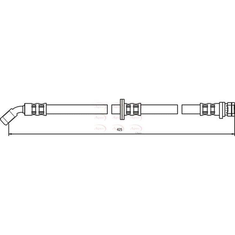 Apec Brake Hydraulic Hose Line Rear Right HOS3038