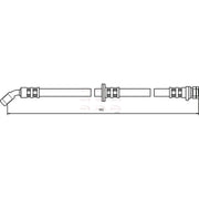 Apec Brake Hydraulic Hose Line Rear Right HOS3038