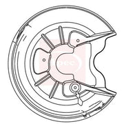 Apec Brake Disc Splash Guard Rear Right ASG1048