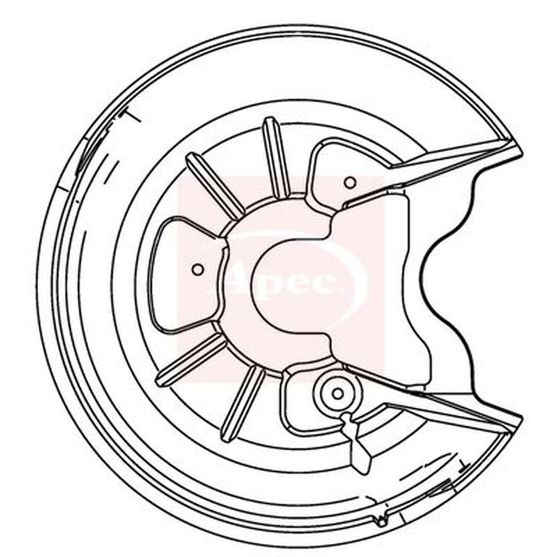 Apec Brake Disc Splash Guard Rear Right ASG1048