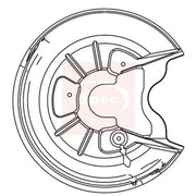 Apec Brake Disc Splash Guard Rear Right ASG1048