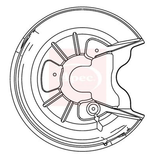 Apec Brake Disc Splash Guard Rear Right ASG1048