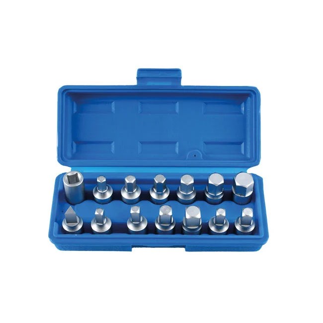 Laser Tools Drain Plug Key Set 3/8"D 14pc - PL