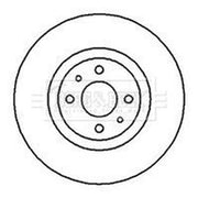 Borg & Beck 2 x Vented Front Brake Discs BBD4056