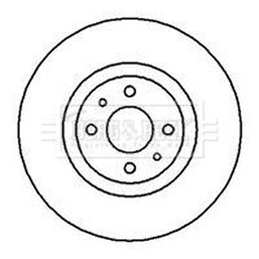 Borg & Beck 2 x Vented Front Brake Discs BBD4056
