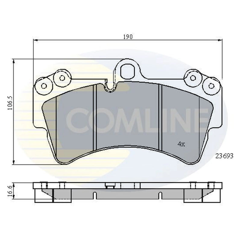 Comline 4 x Front Brake Pad Set CBP01315