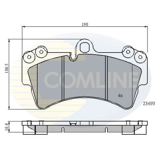 Comline 4 x Front Brake Pad Set CBP01315