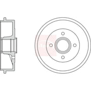 Apec Brake Drum Assembly Rear DRM9905