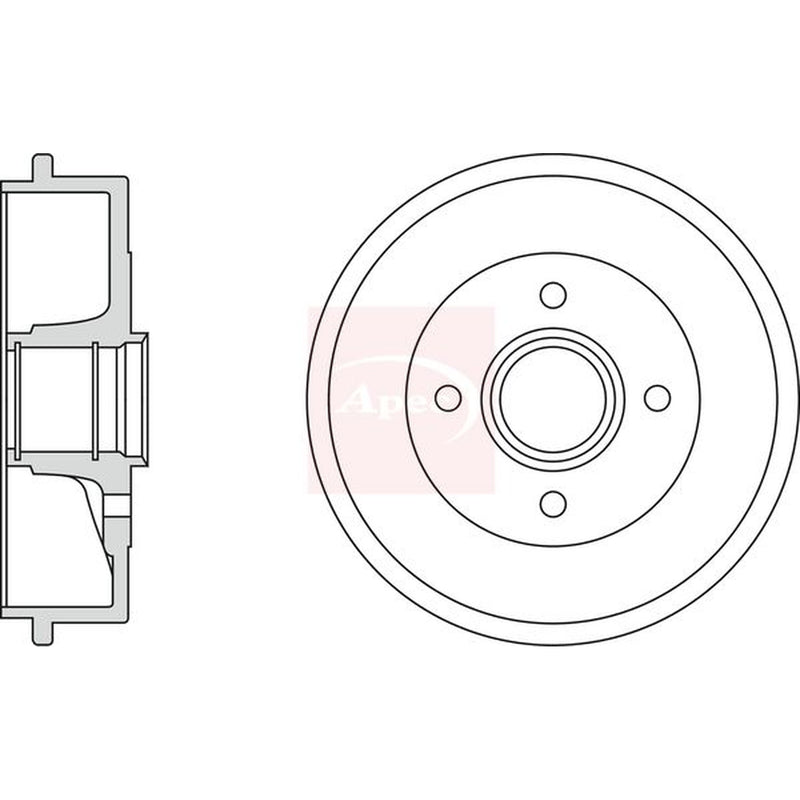 Apec Brake Drum Assembly Rear DRM9905