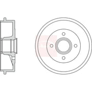 Apec Brake Drum Assembly Rear DRM9905