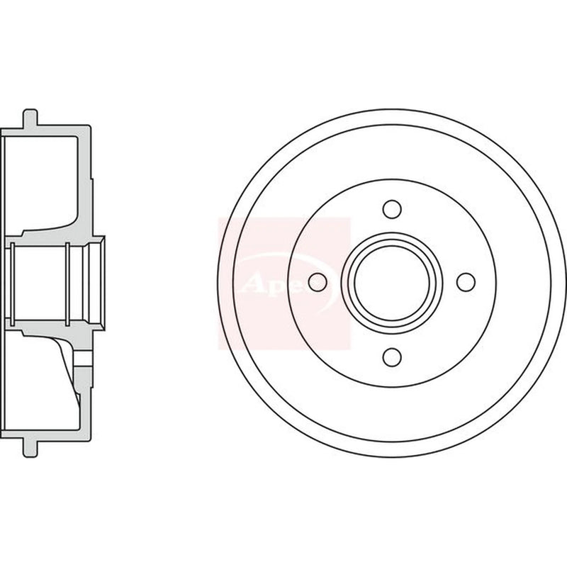 Apec Brake Drum Assembly Rear DRM9905