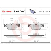 Brembo 4 x Front Brake Pad Set P06040X